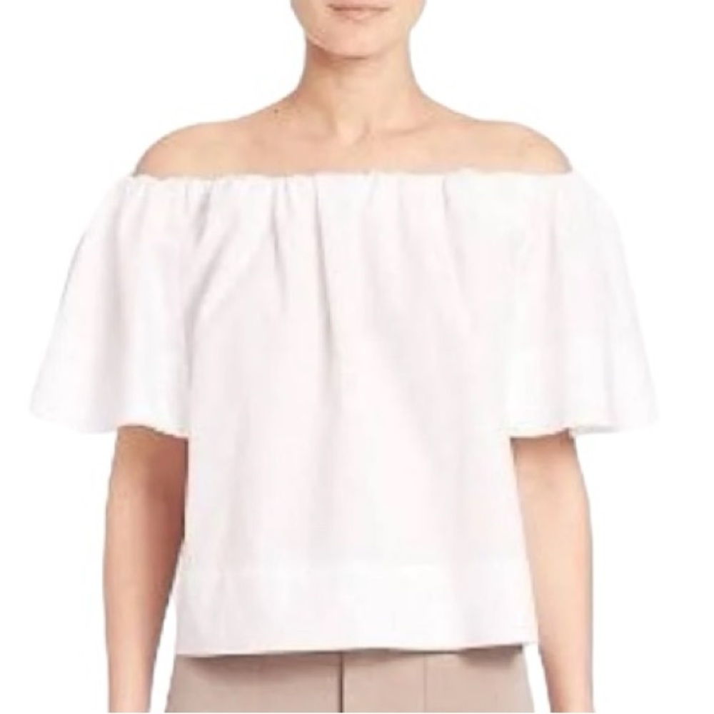 Women’s Vince White Off The Shoulder Blouse XS